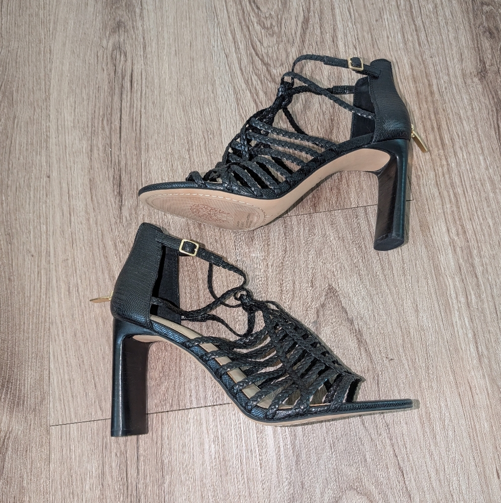 New Vince Camuto Black Strappy Heels